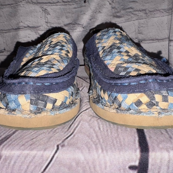 Twisted X Slip-On Driving Moc-Woven Blue Women’s Size 8.5 Cushioned Foam Flat - Picture 2 of 11